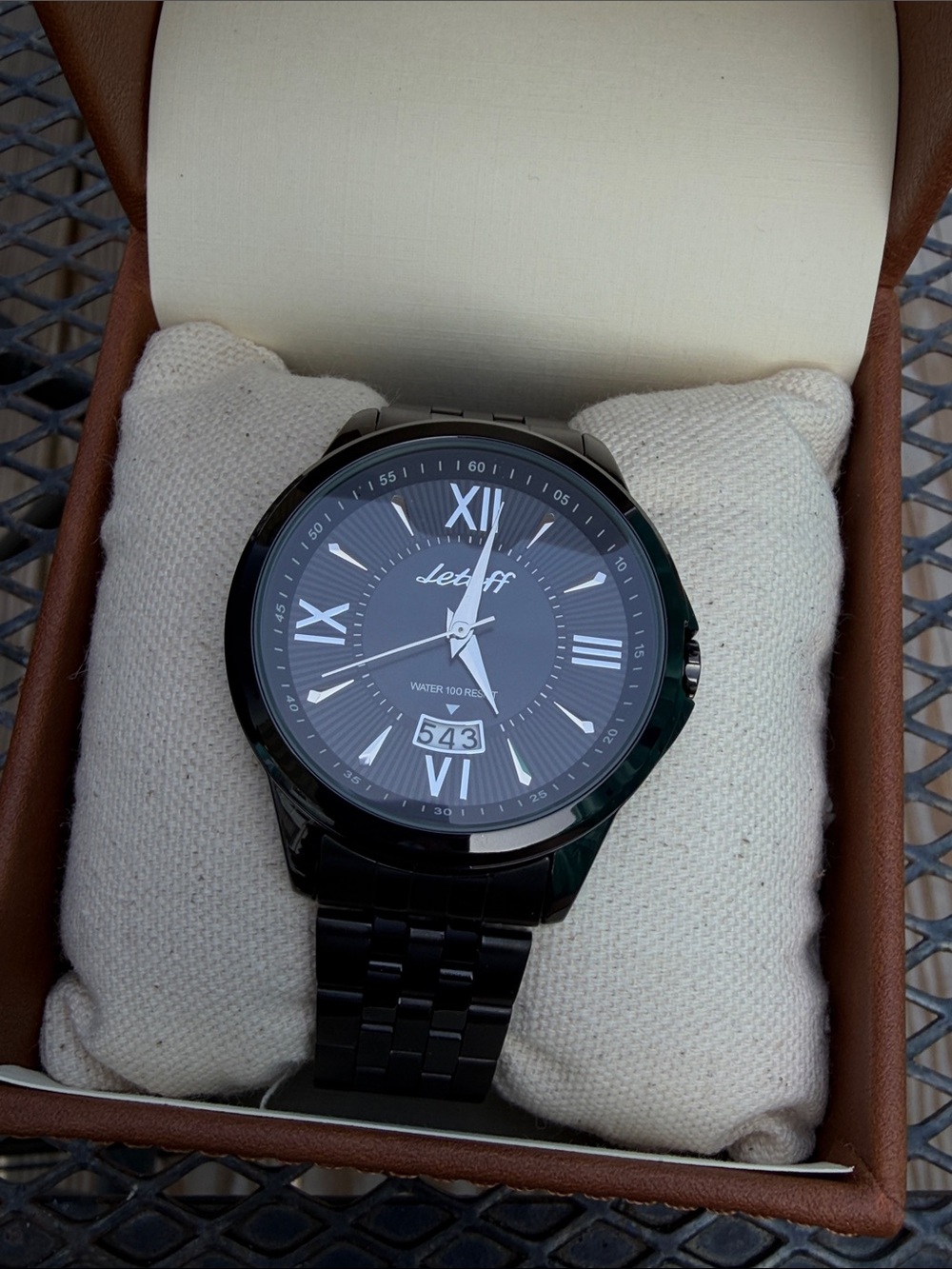 NIB Letoff Watch for Men with Colorful Roman Numerals